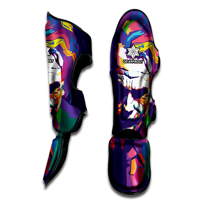 Colorful Joker Why So Serious Print Muay Thai Shin Guard