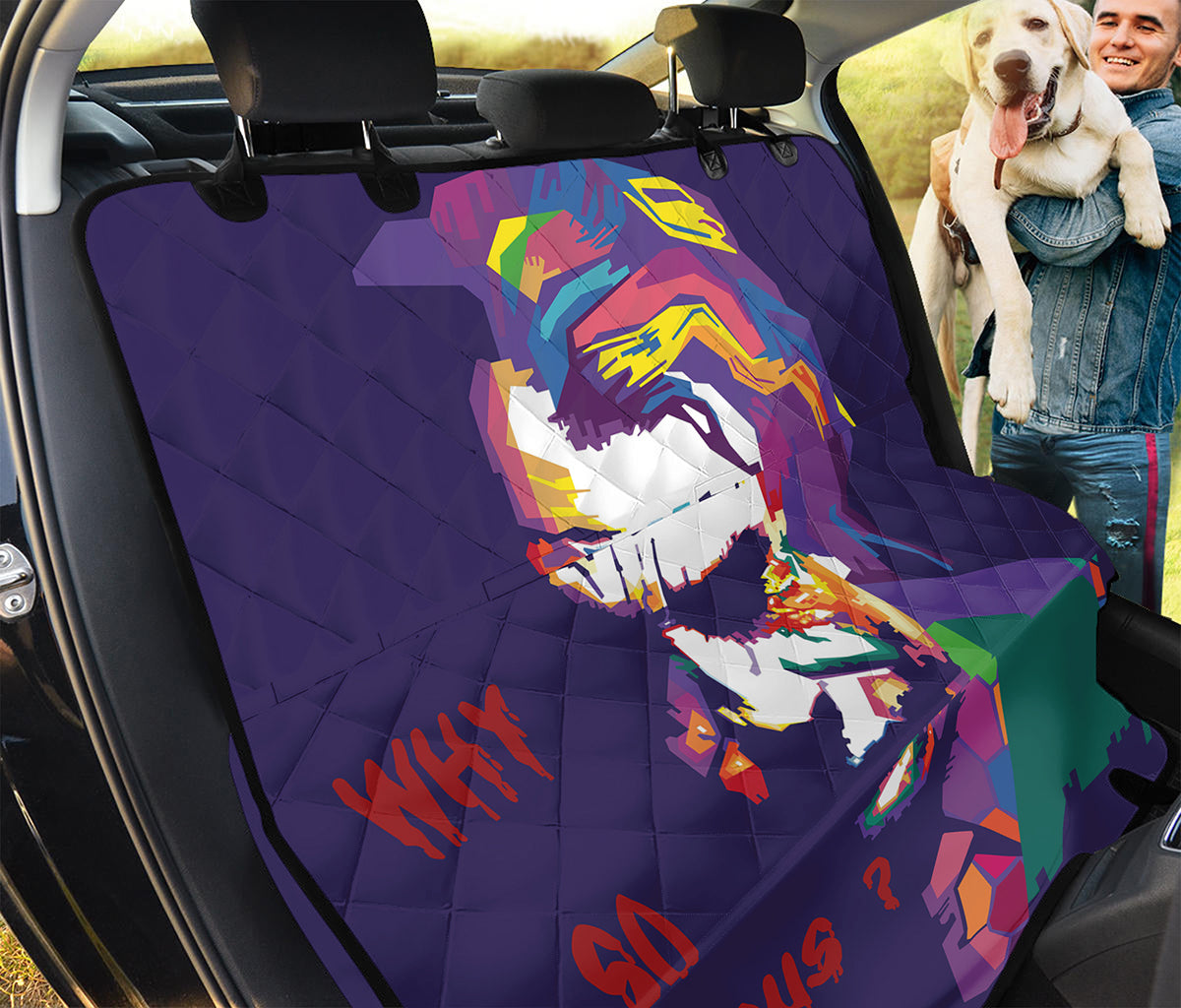 Colorful Joker Why So Serious Print Pet Car Back Seat Cover