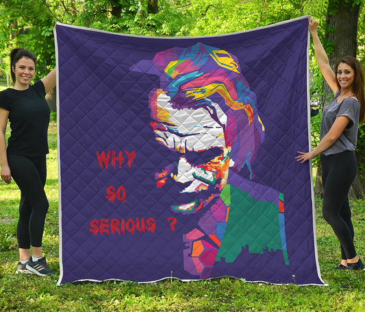 Colorful Joker Why So Serious Print Quilt