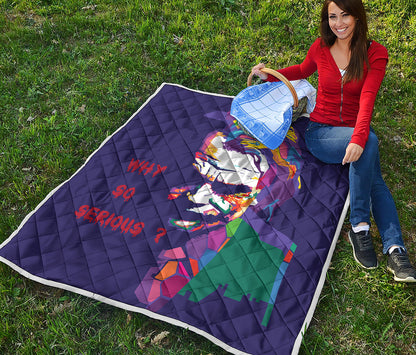 Colorful Joker Why So Serious Print Quilt