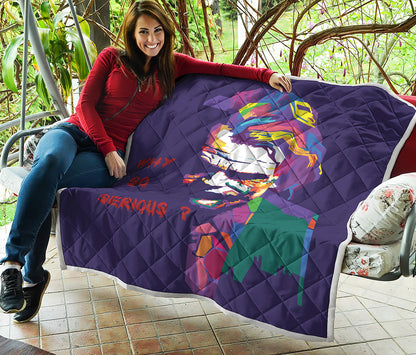 Colorful Joker Why So Serious Print Quilt