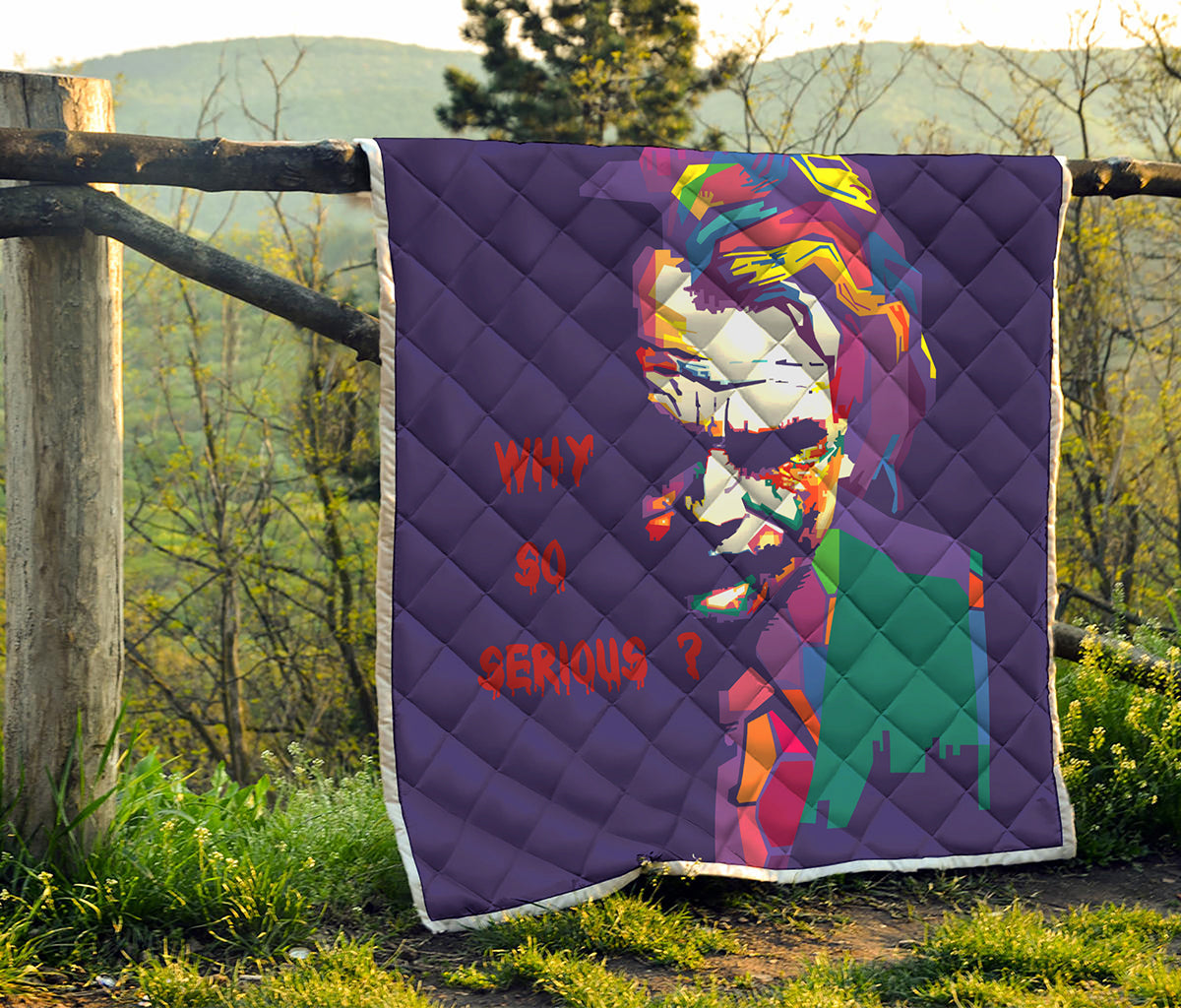 Colorful Joker Why So Serious Print Quilt