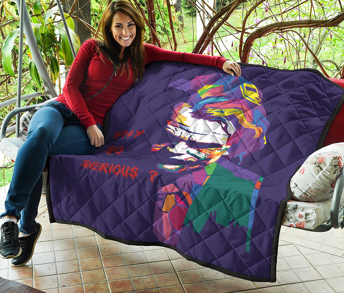 Colorful Joker Why So Serious Print Quilt