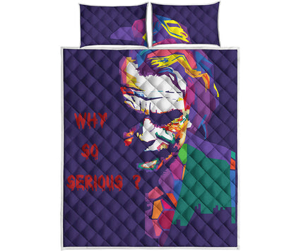 Colorful Joker Why So Serious Print Quilt Bed Set