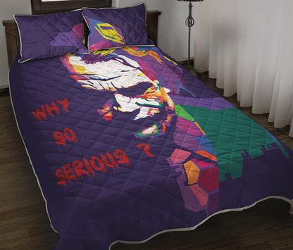 Colorful Joker Why So Serious Print Quilt Bed Set