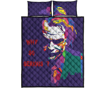Colorful Joker Why So Serious Print Quilt Bed Set