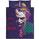 Colorful Joker Why So Serious Print Quilt Bed Set