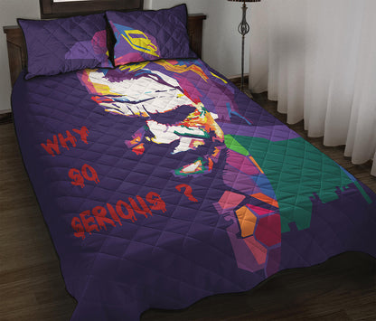 Colorful Joker Why So Serious Print Quilt Bed Set