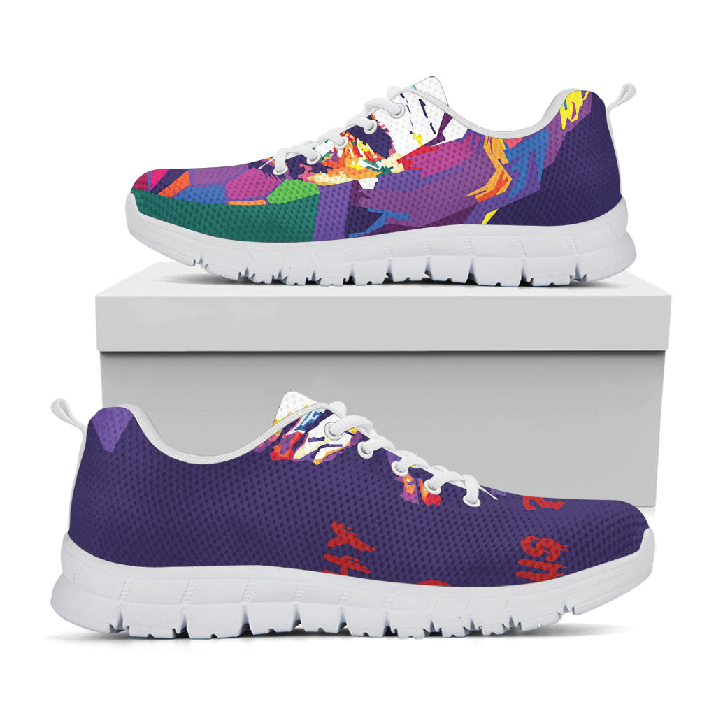 Colorful Joker Why So Serious Print White Sneakers