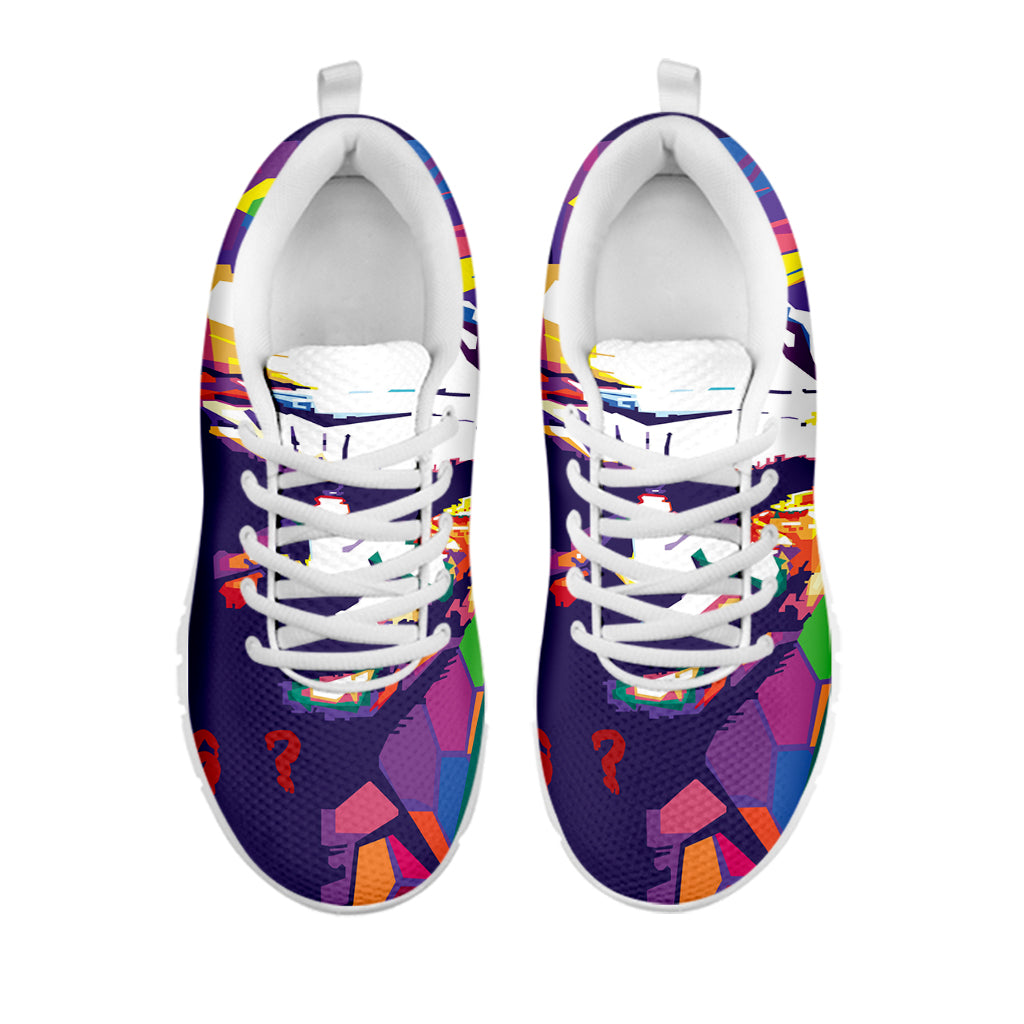 Colorful Joker Why So Serious Print White Sneakers