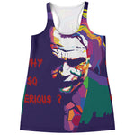 Colorful Joker Why So Serious Print Women's Racerback Tank Top