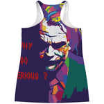 Colorful Joker Why So Serious Print Women's Racerback Tank Top