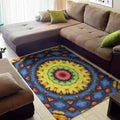 Colorful Kaleidoscope Print Floor Mat