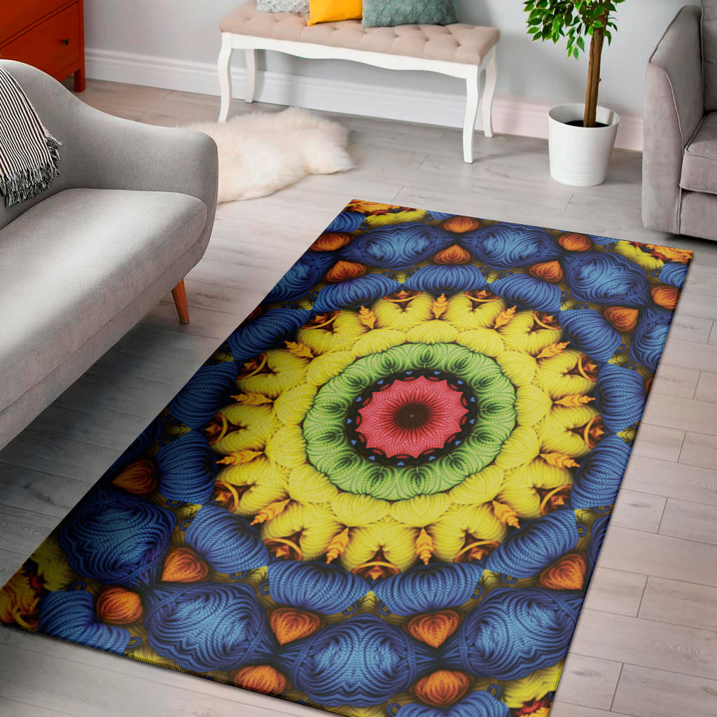 Colorful Kaleidoscope Print Area Rug