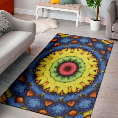 Colorful Kaleidoscope Print Area Rug