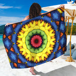 Colorful Kaleidoscope Print Beach Sarong Wrap