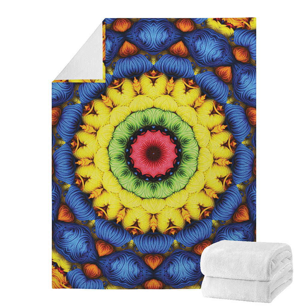 Colorful Kaleidoscope Print Blanket