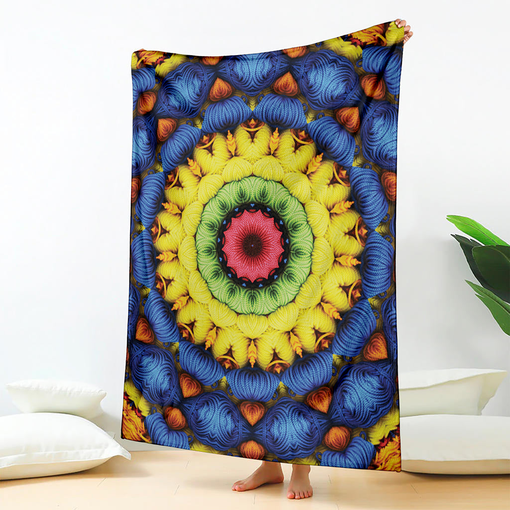 Colorful Kaleidoscope Print Blanket