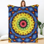 Colorful Kaleidoscope Print Blanket