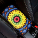 Colorful Kaleidoscope Print Car Center Console Cover