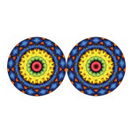 Colorful Kaleidoscope Print Car Coasters
