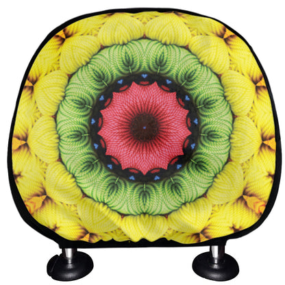 Colorful Kaleidoscope Print Car Headrest Covers