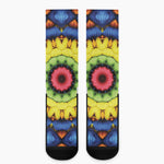 Colorful Kaleidoscope Print Crew Socks
