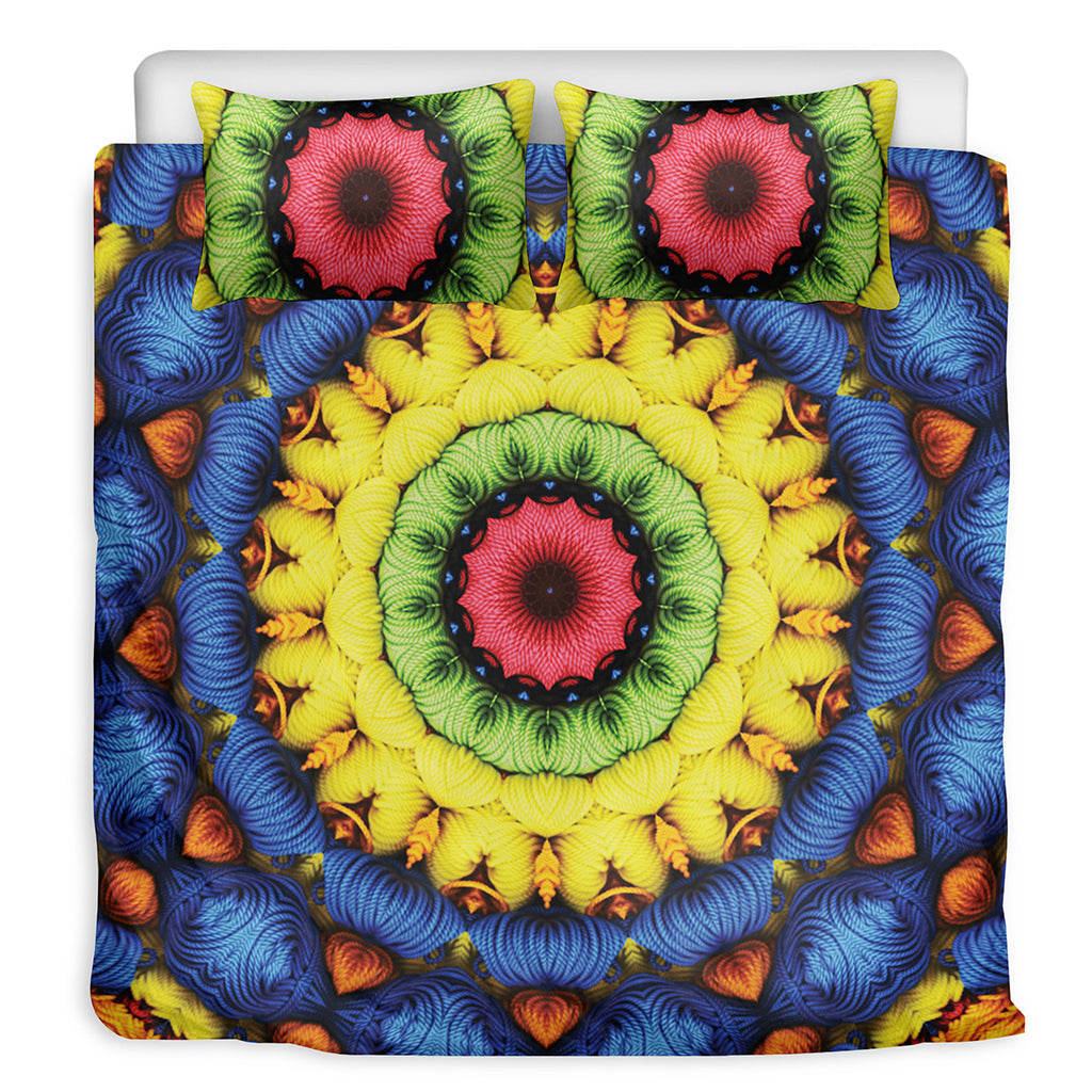 Colorful Kaleidoscope Print Duvet Cover Bedding Set