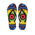 Colorful Kaleidoscope Print Flip Flops