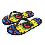 Colorful Kaleidoscope Print Flip Flops