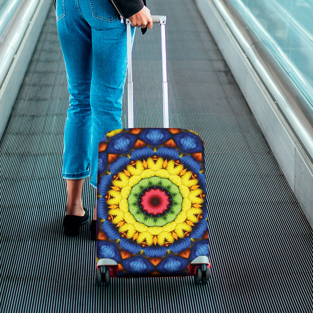Colorful Kaleidoscope Print Luggage Cover