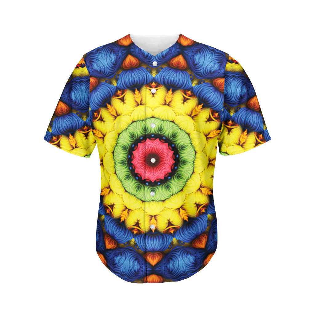 Colorful Kaleidoscope Print Men's Baseball Jersey