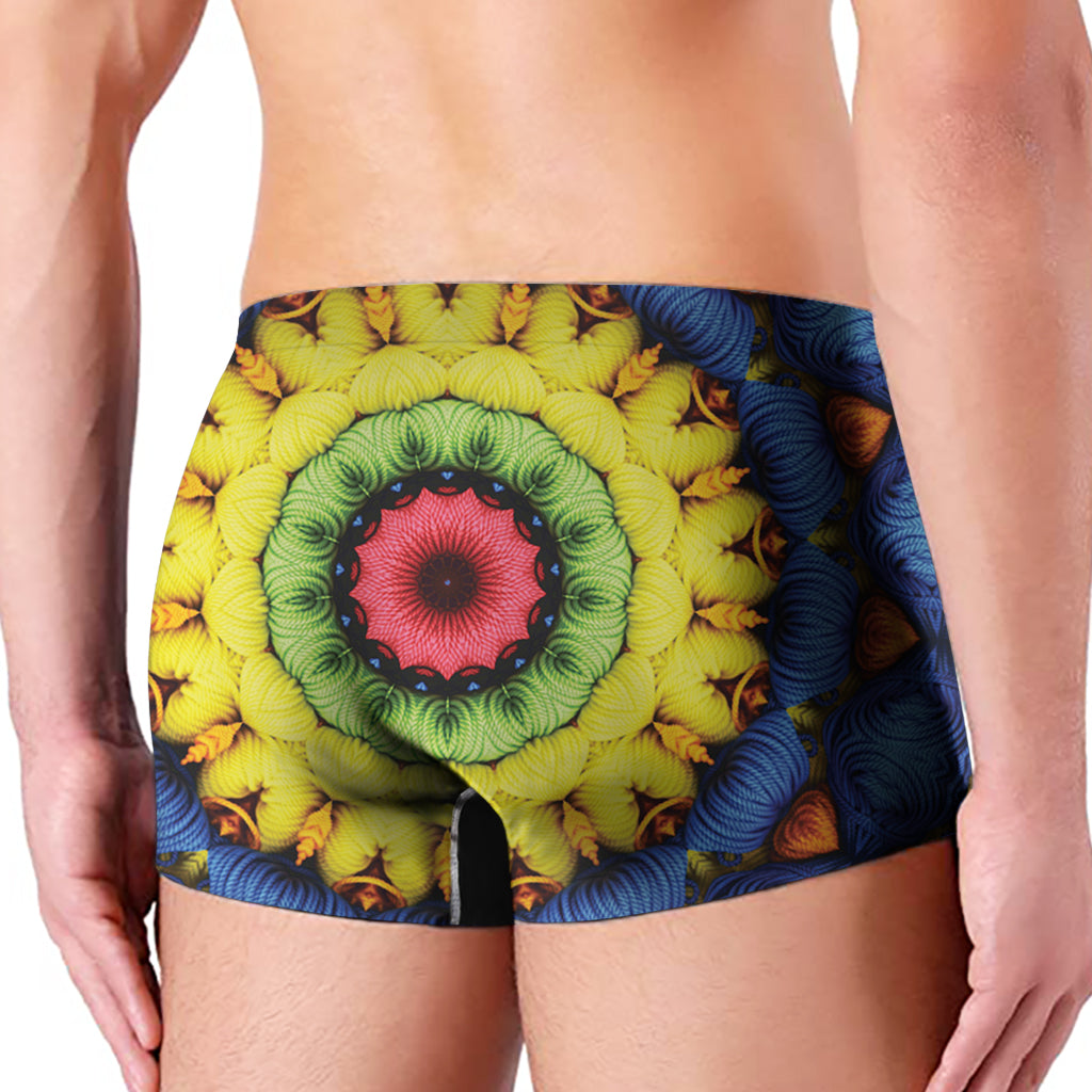 Colorful Kaleidoscope Print Men's Boxer Briefs