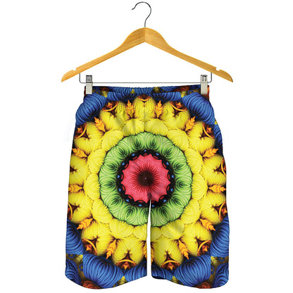Colorful Kaleidoscope Print Men's Shorts