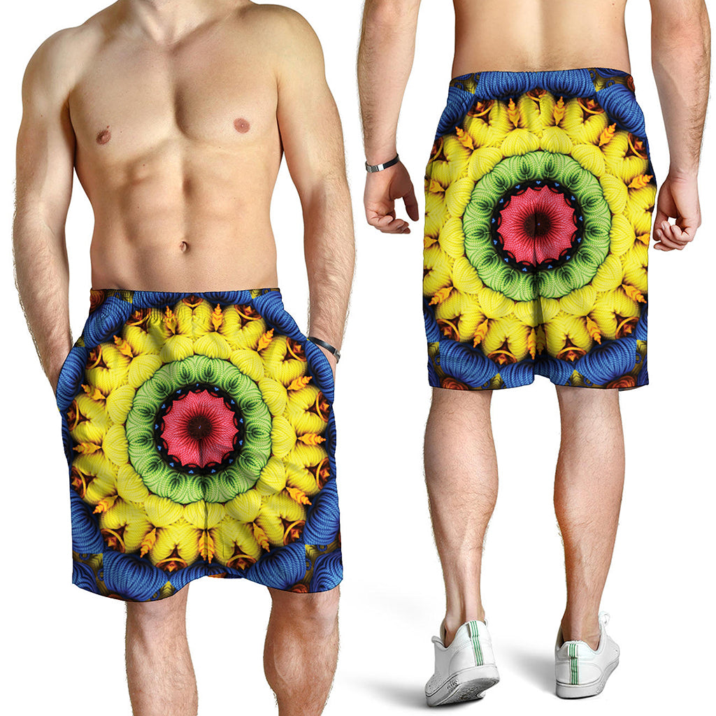 Colorful Kaleidoscope Print Men's Shorts