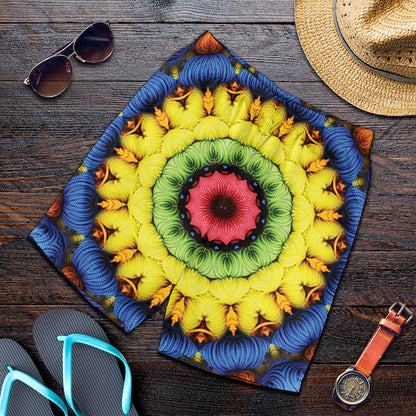 Colorful Kaleidoscope Print Men's Shorts