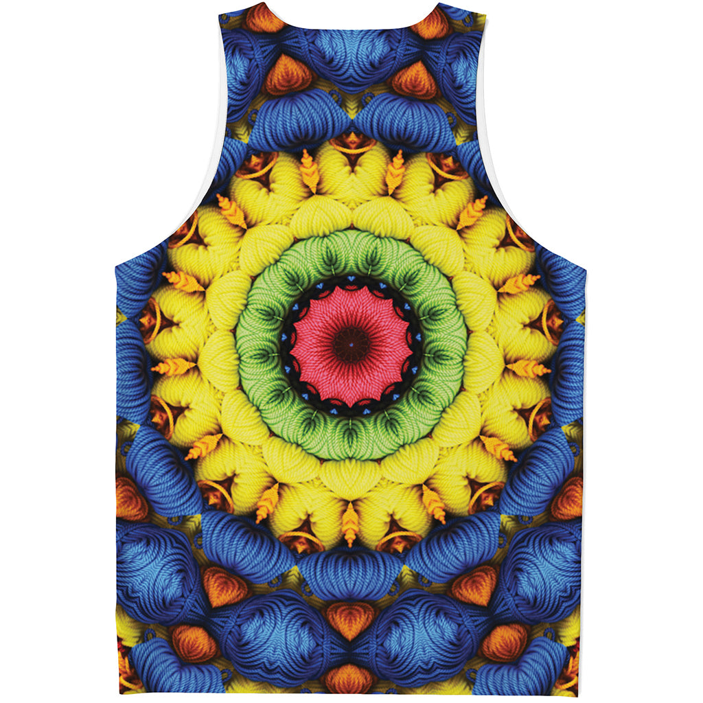 Colorful Kaleidoscope Print Men's Tank Top