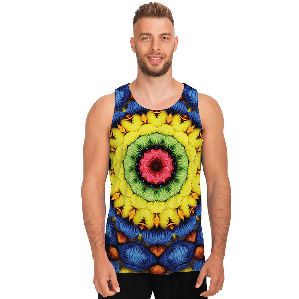 Colorful Kaleidoscope Print Men's Tank Top