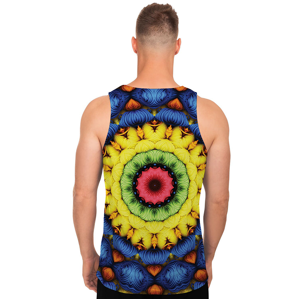 Colorful Kaleidoscope Print Men's Tank Top