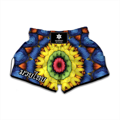 Colorful Kaleidoscope Print Muay Thai Boxing Shorts