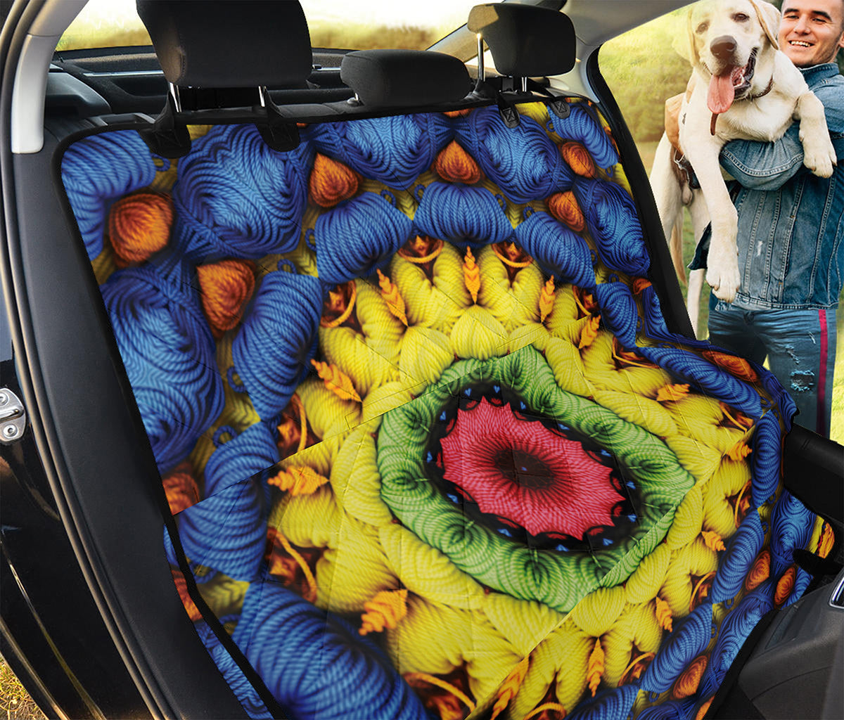 Colorful Kaleidoscope Print Pet Car Back Seat Cover