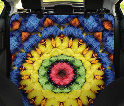 Colorful Kaleidoscope Print Pet Car Back Seat Cover