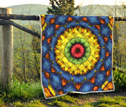 Colorful Kaleidoscope Print Quilt