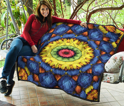 Colorful Kaleidoscope Print Quilt
