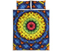 Colorful Kaleidoscope Print Quilt Bed Set