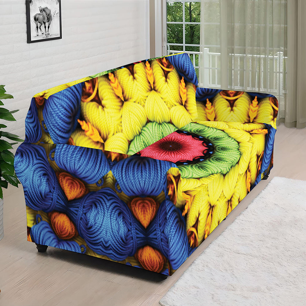 Colorful Kaleidoscope Print Sofa Cover