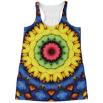 Colorful Kaleidoscope Print Women's Racerback Tank Top