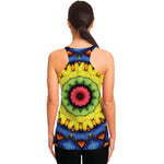 Colorful Kaleidoscope Print Women's Racerback Tank Top