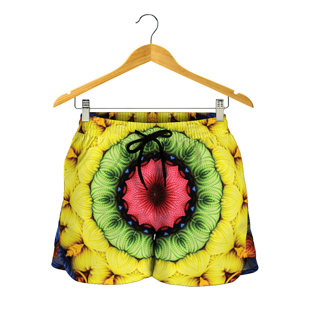 Colorful Kaleidoscope Print Women's Shorts