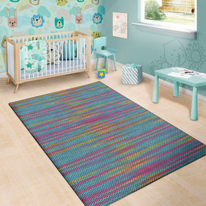 Colorful Knitted Pattern Print Area Rug